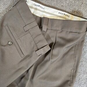 Oak‎ Hill Pants Mens 46x28 Pleated Khaki Tech Pant